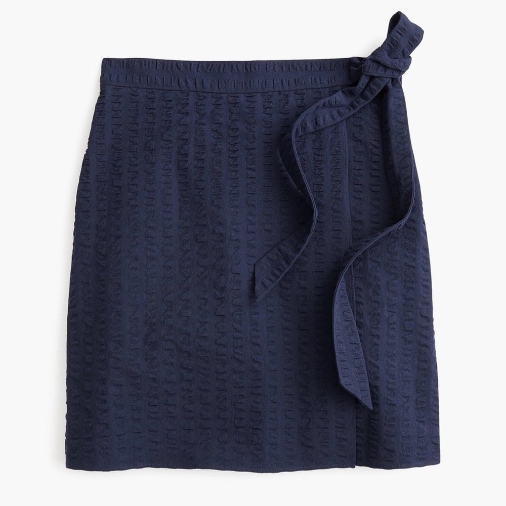 J. Crew Navy Mini Skirt with Bow Accent